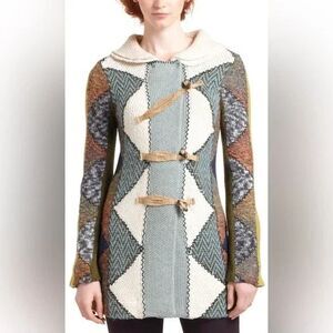 Anthropologie Charlie & Robin Harlequin Cardigan~Alpaca Wool Blend Size Small